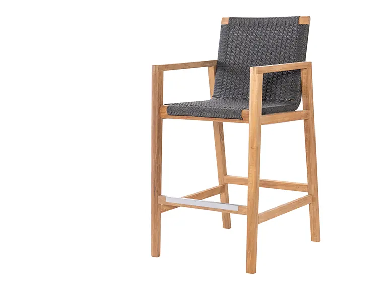 Admiral Bar Chair in Charcoal Grey