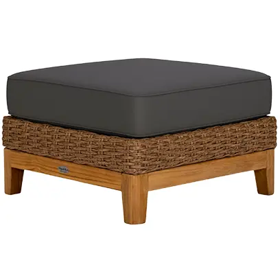 Boca Ottoman Honey Wicker