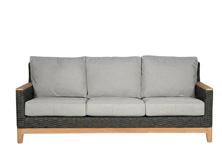Boca Sofa - Grey Wicker / Charcoal Grey Cushion