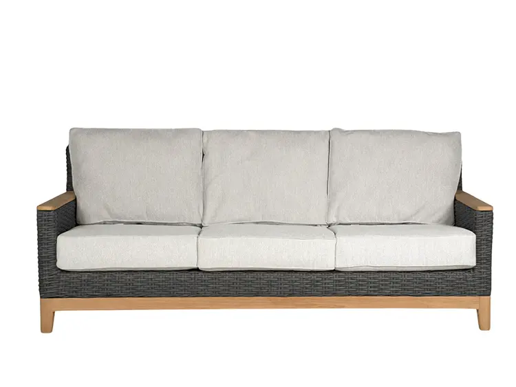 Boca Sofa - Grey Wicker / Light Grey Cushion